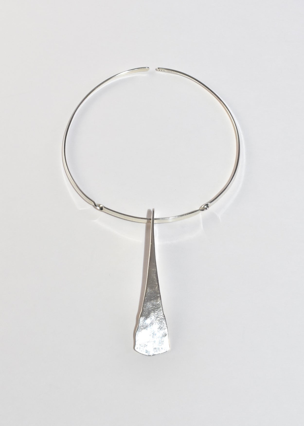 Sculptural Sterling Collar Necklace
