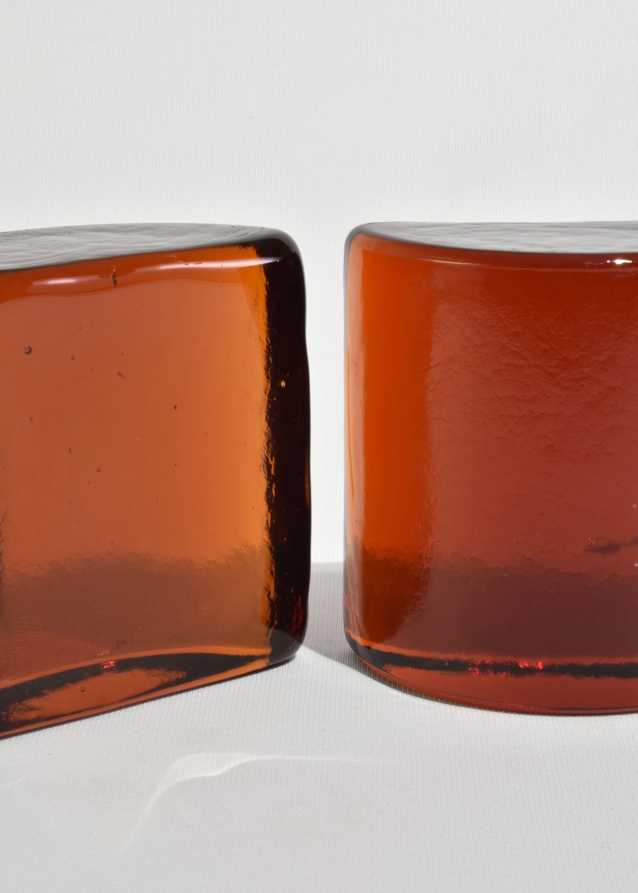 Amber Glass Bookends