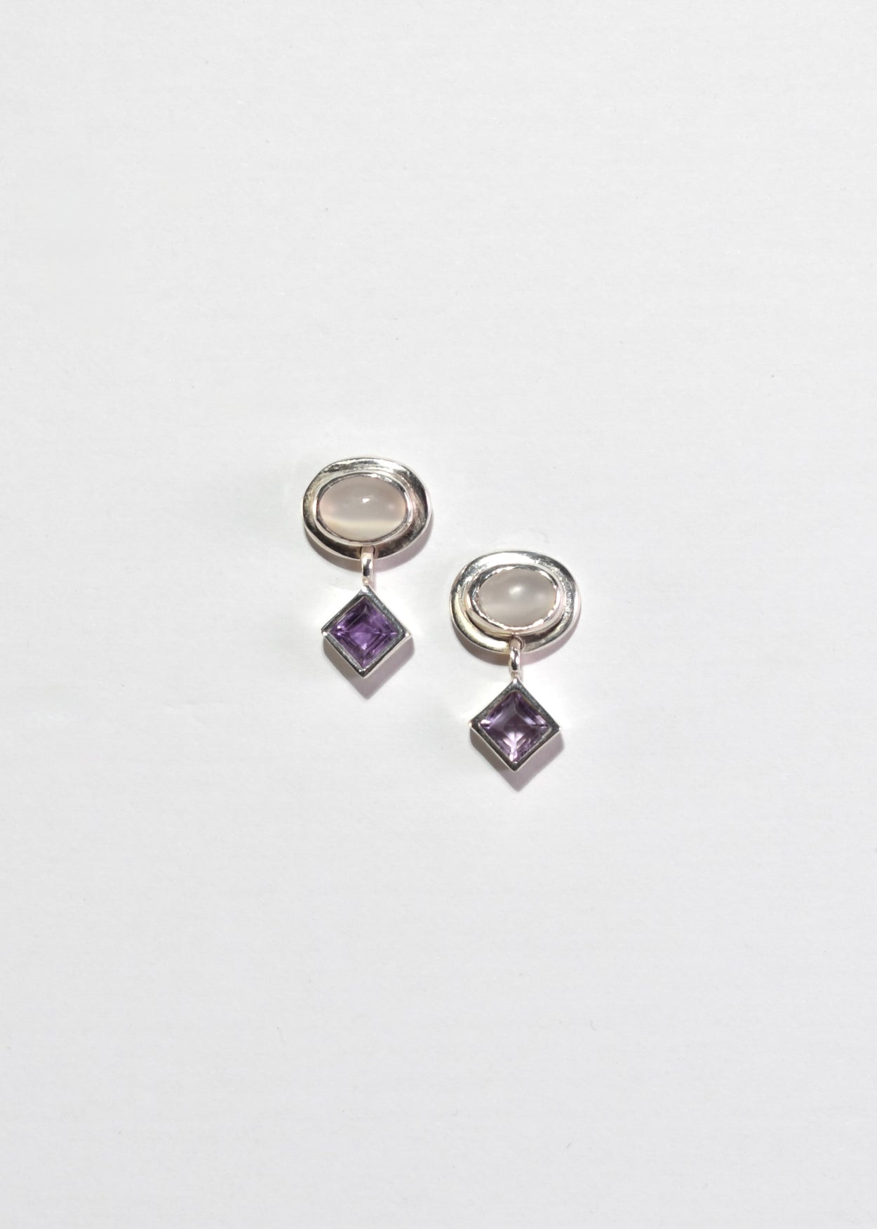 Moonstone Amethyst Earrings