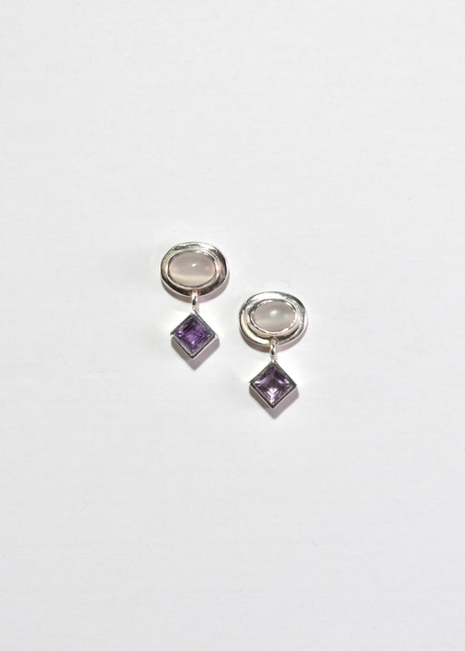 Moonstone Amethyst Earrings
