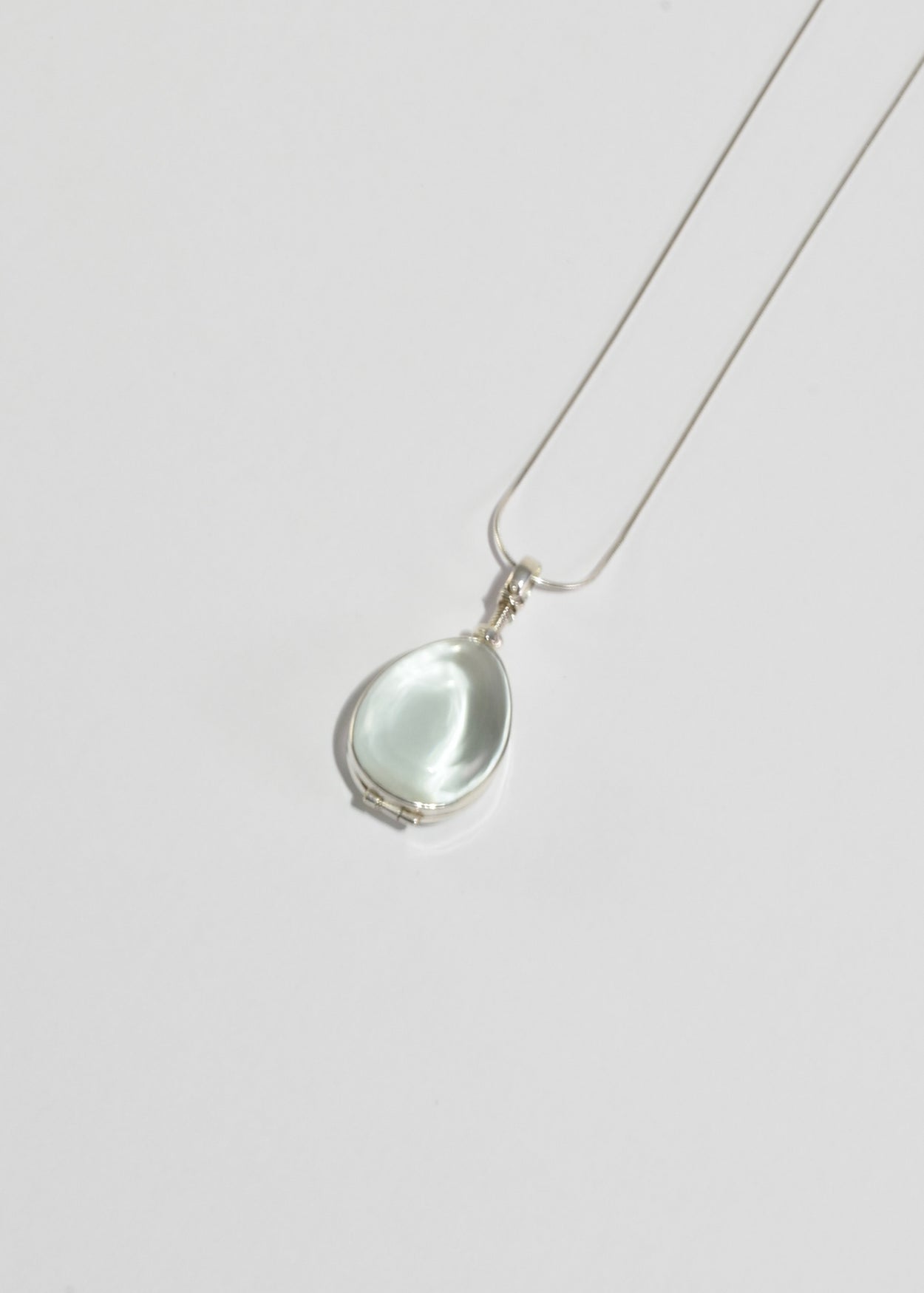 Teardrop Glass Locket Necklace