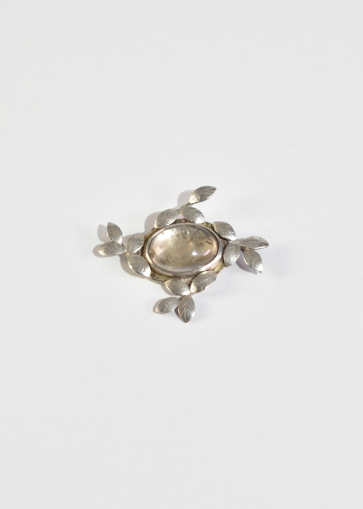 Crystal Leaf Brooch