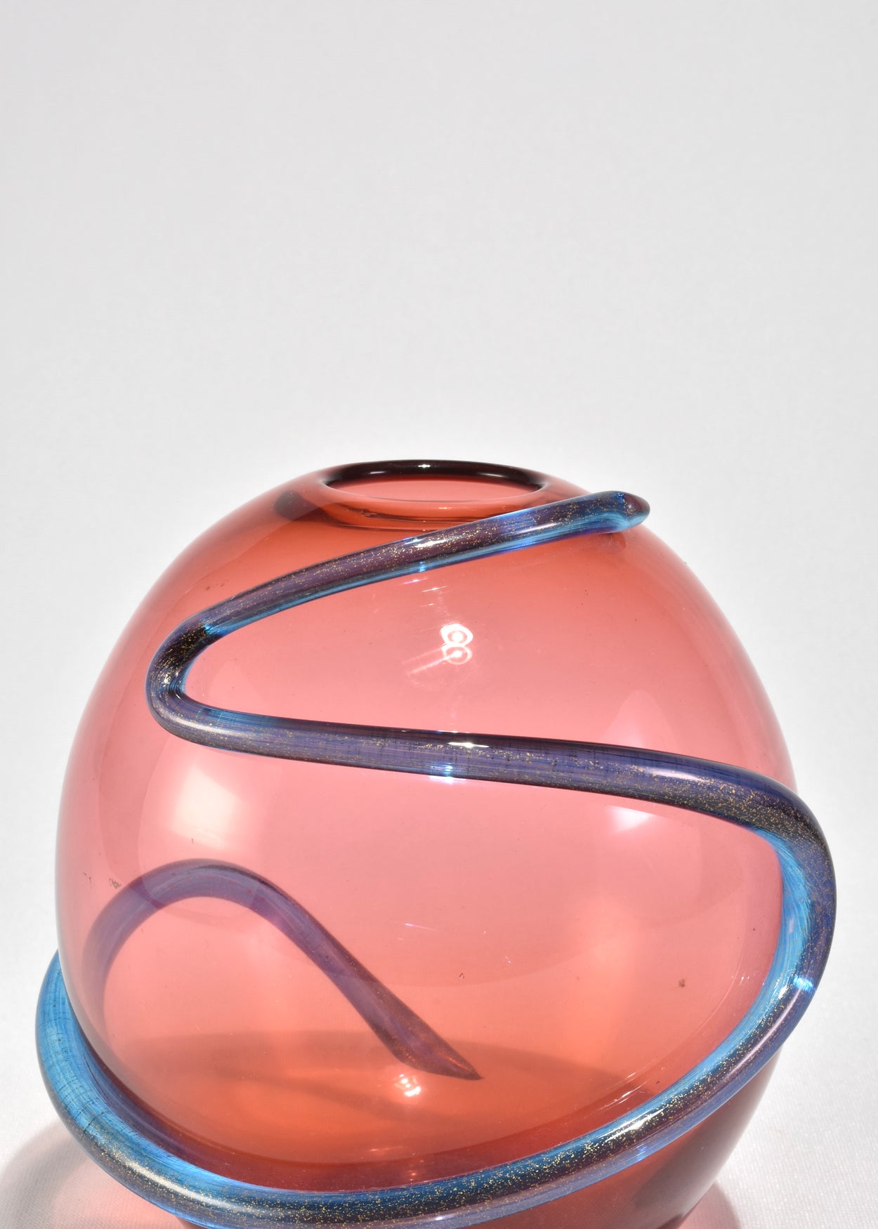 Pink and Blue Glass Vase