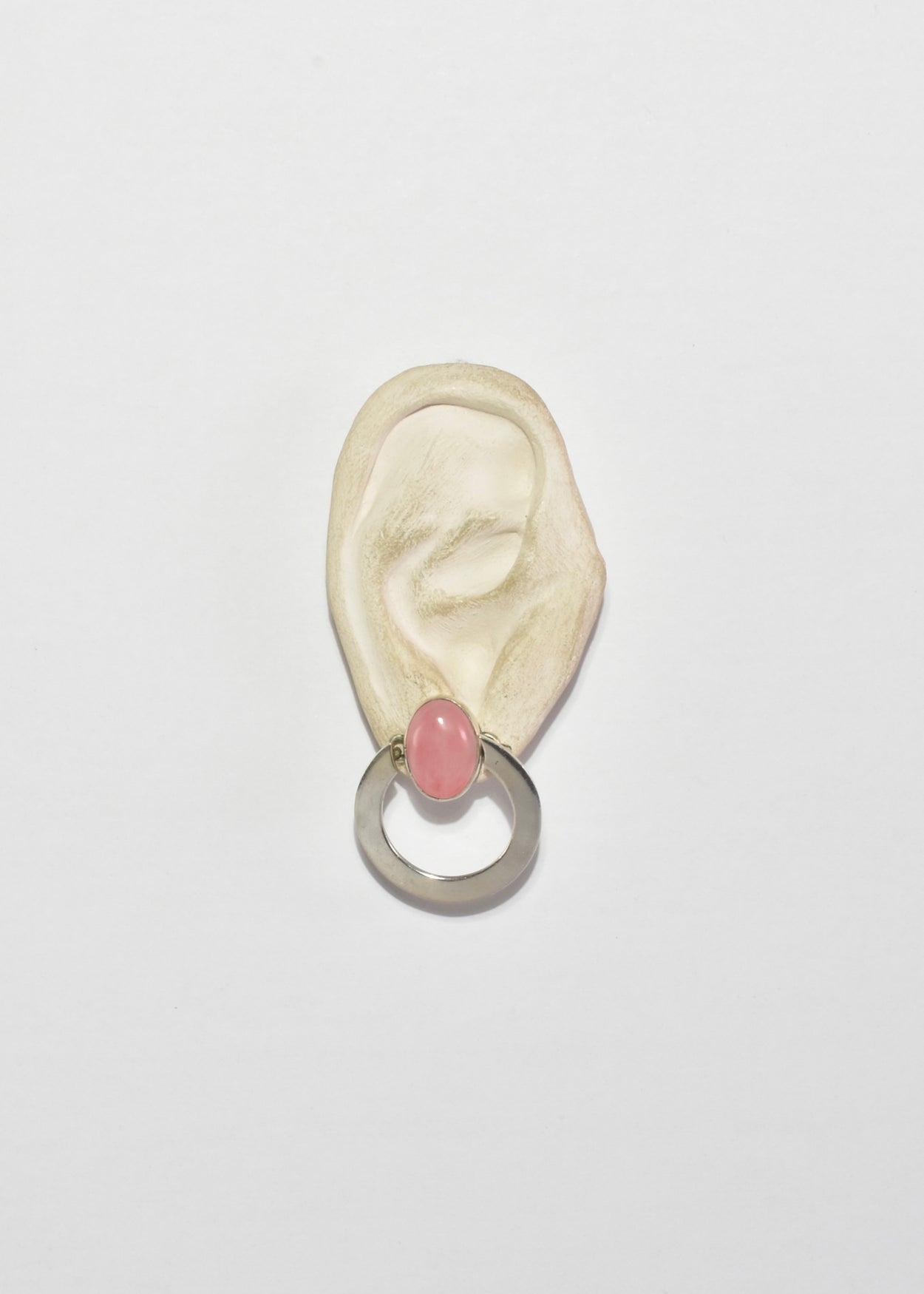 Rose Quartz Circle Earrings