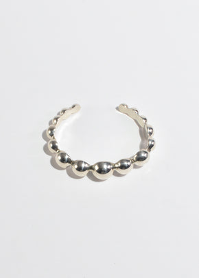 Silver Dome Cuff Bracelet