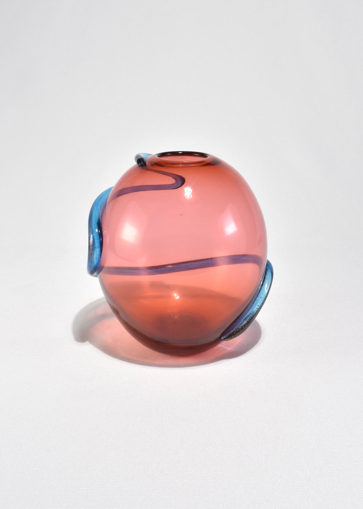 Pink and Blue Glass Vase