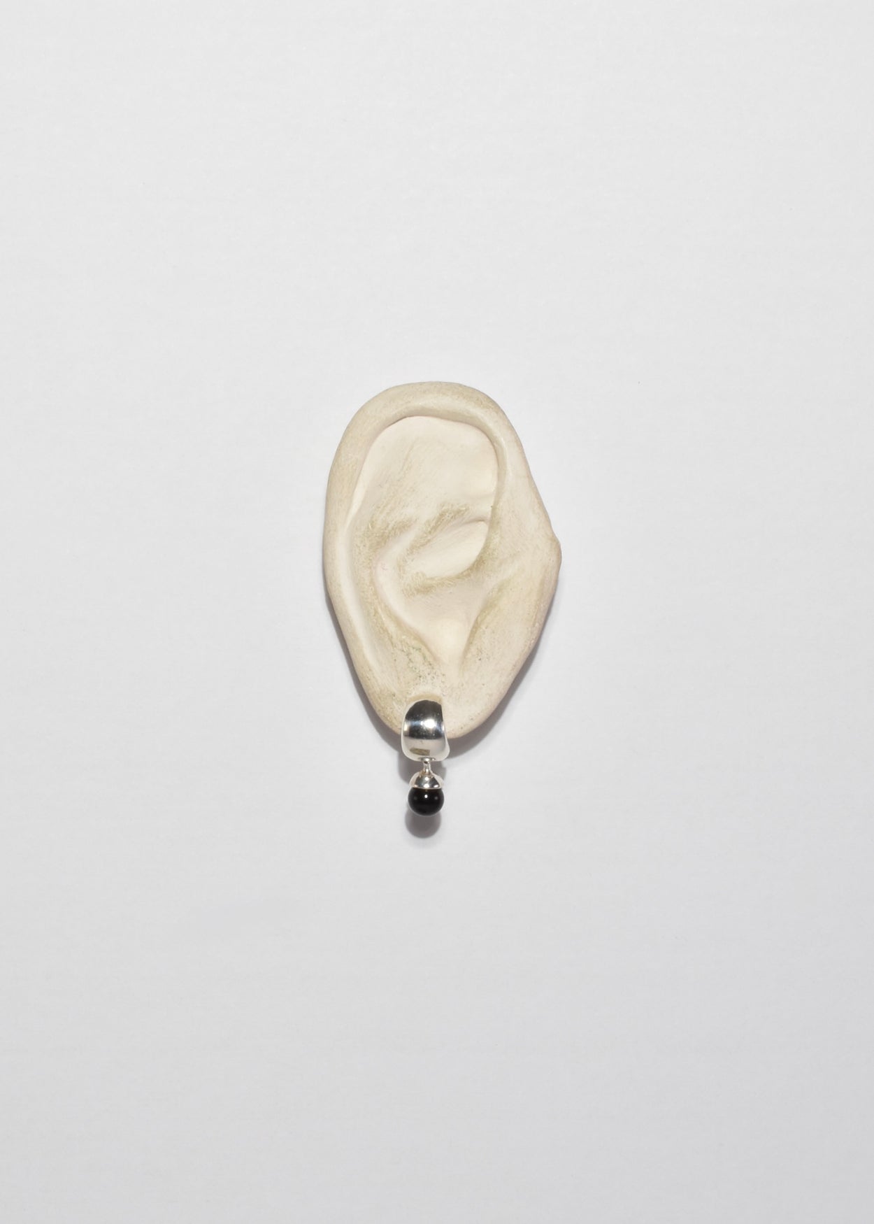 Onyx Semi Hoop Earrings