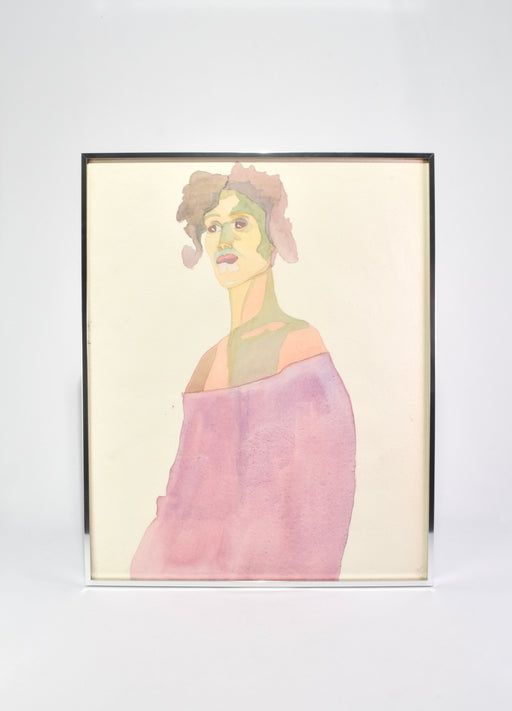 Watercolor Figure, Framed