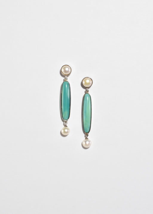 Pearl Glass Drop Earrings