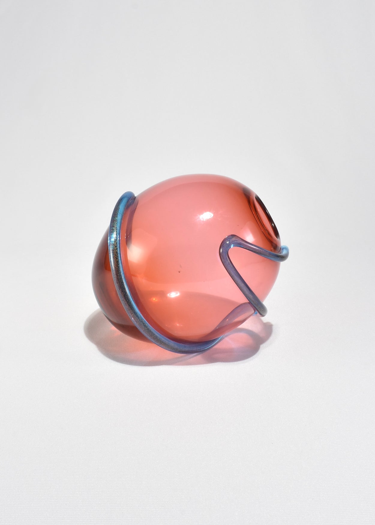 Pink and Blue Glass Vase