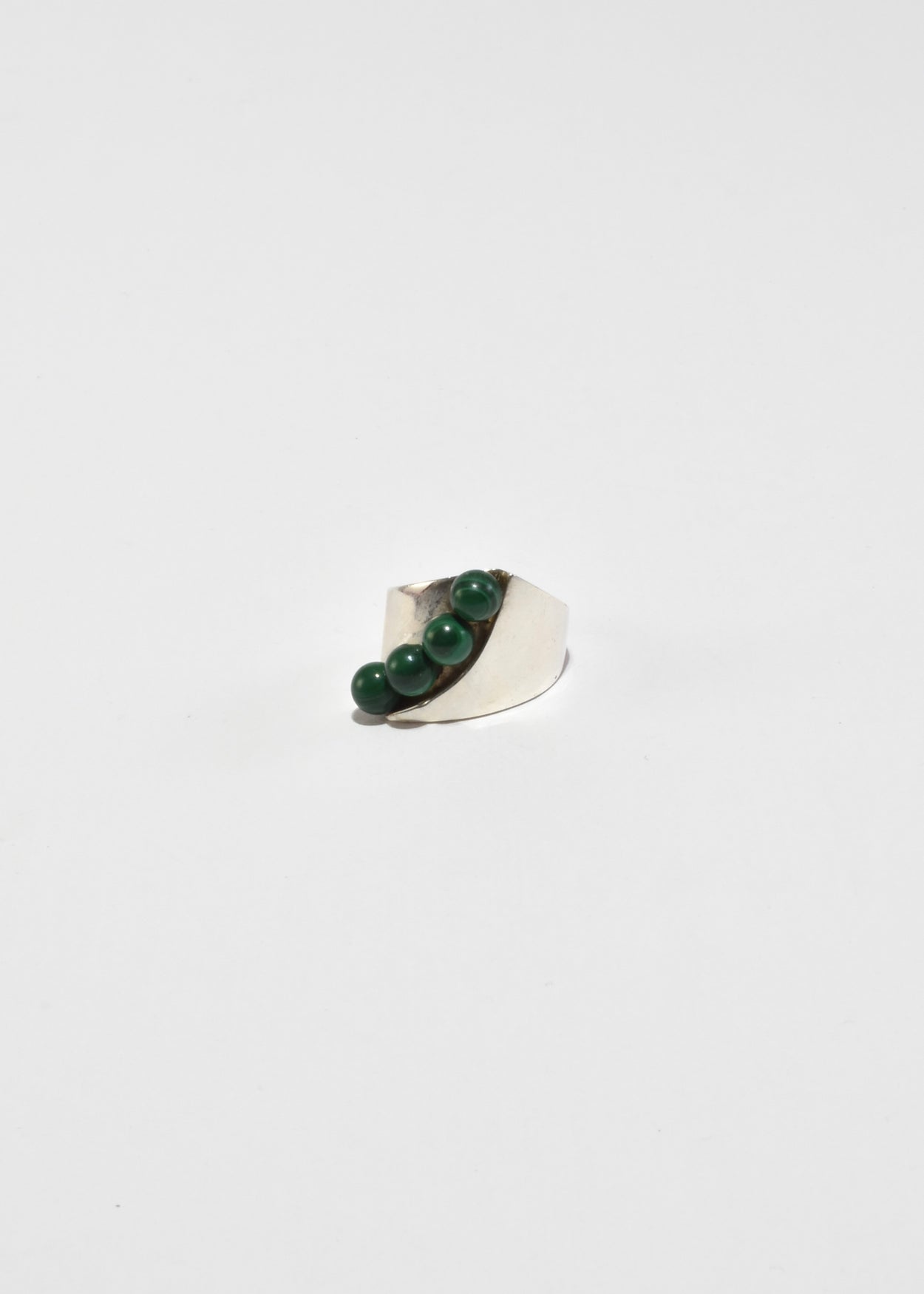 Modernist Malachite Ring