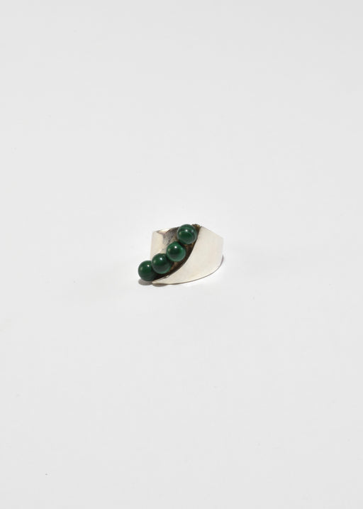 Modernist Malachite Ring