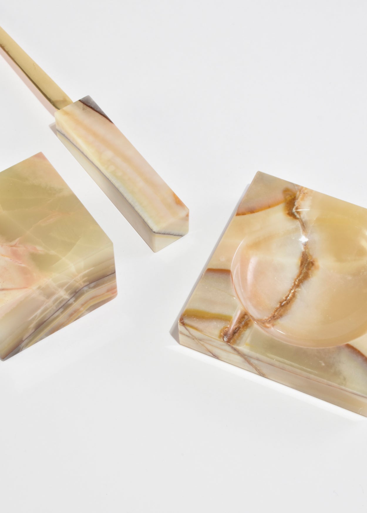 Italian Onyx Desk Set