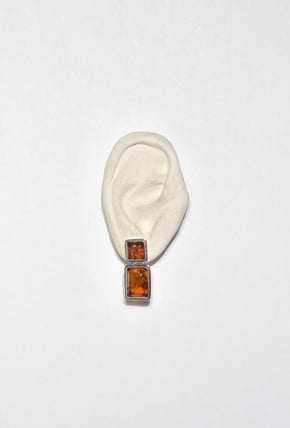 Rectangular Amber Earrings