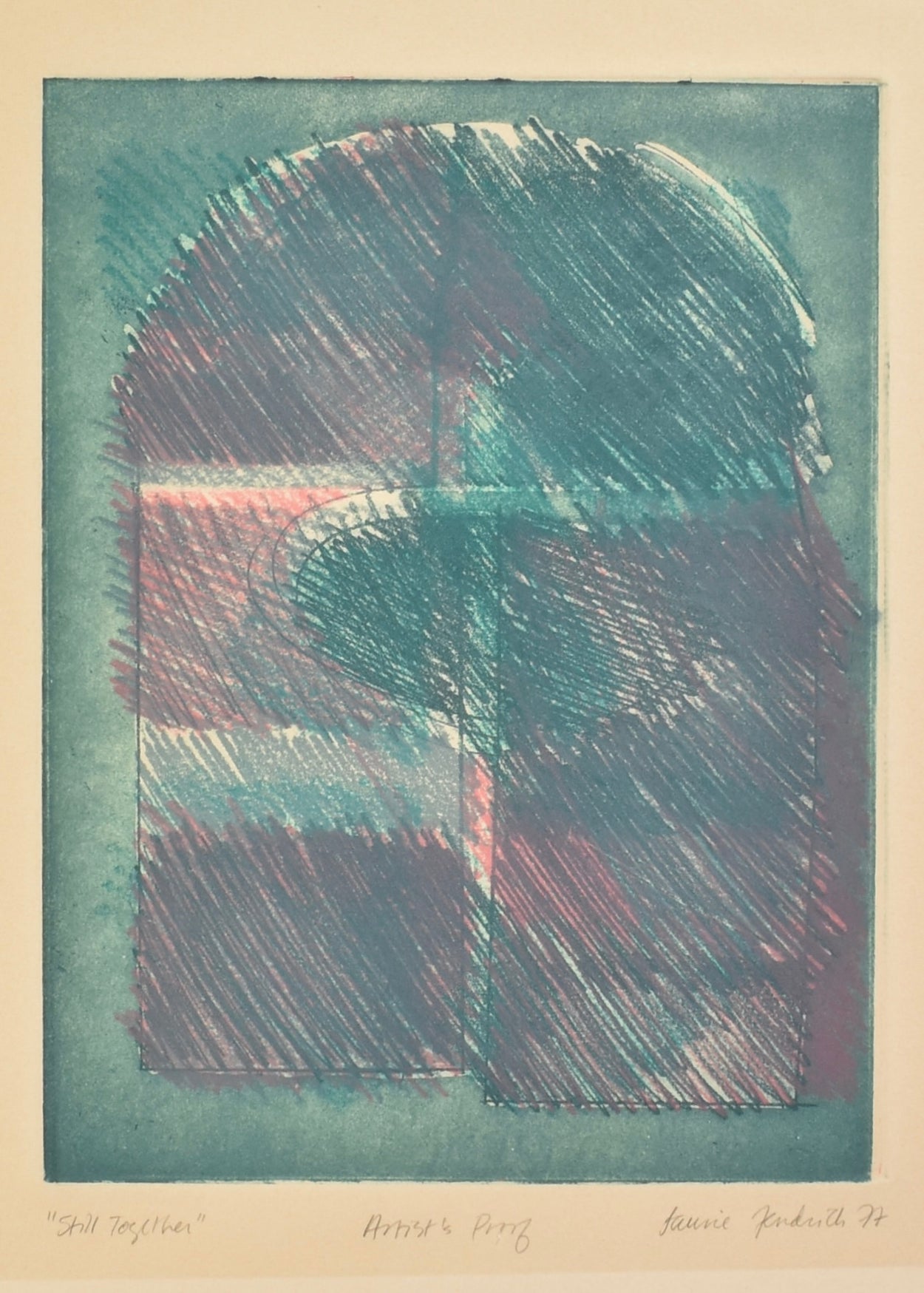Abstract Pastel Composition, Framed
