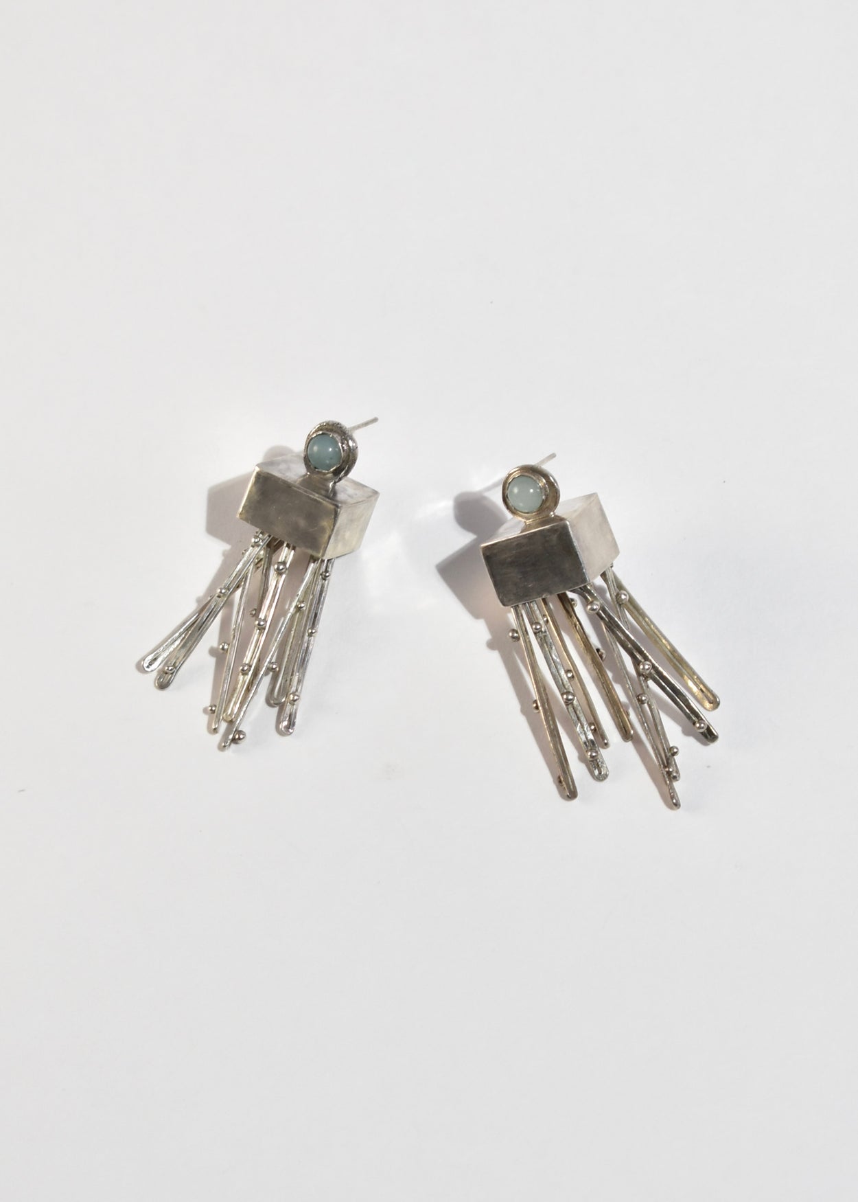 Cube Tassel Earrings