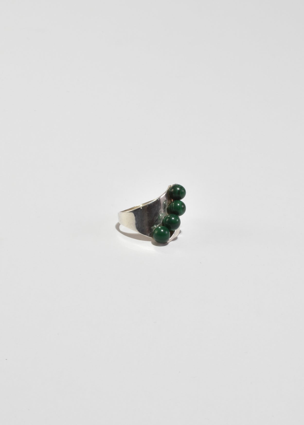 Modernist Malachite Ring