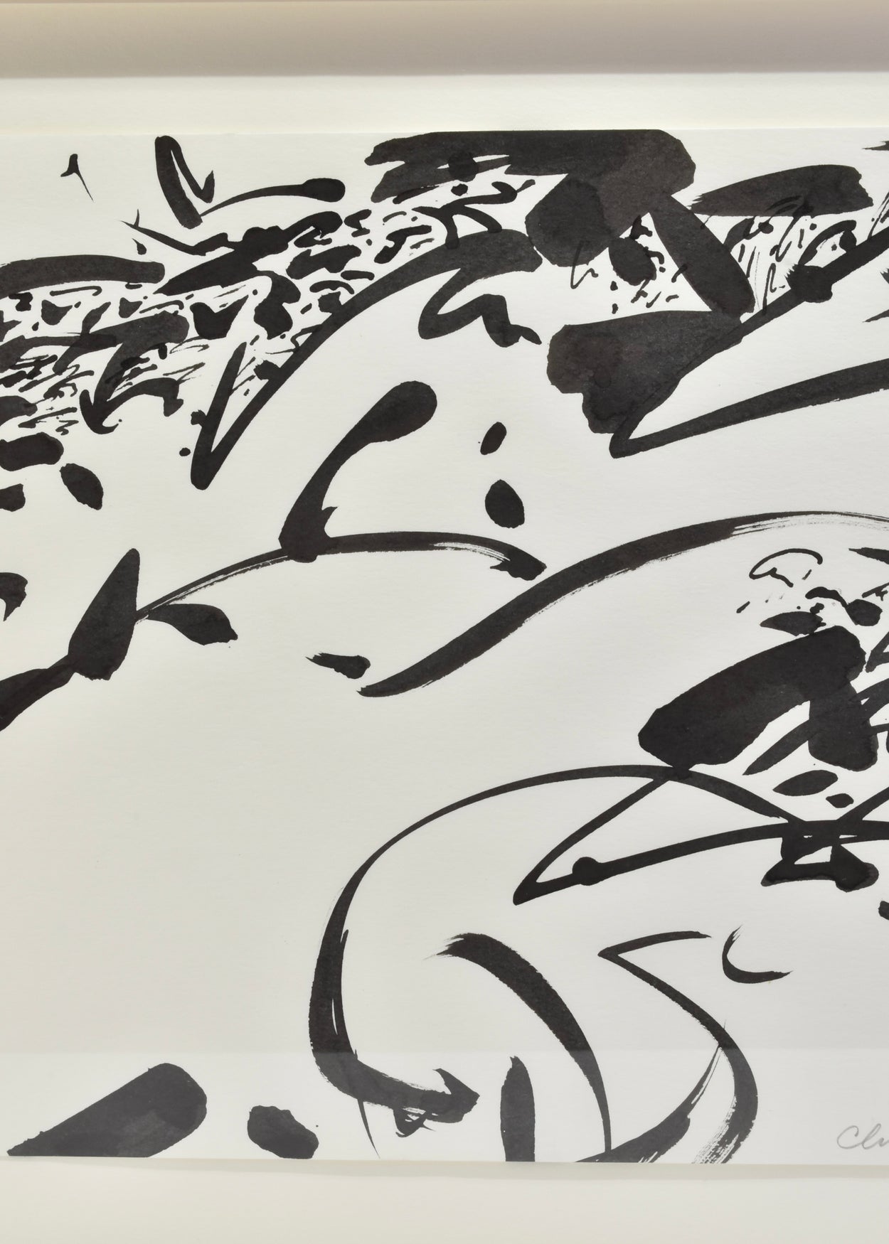 Abstract Ink on Paper, Framed