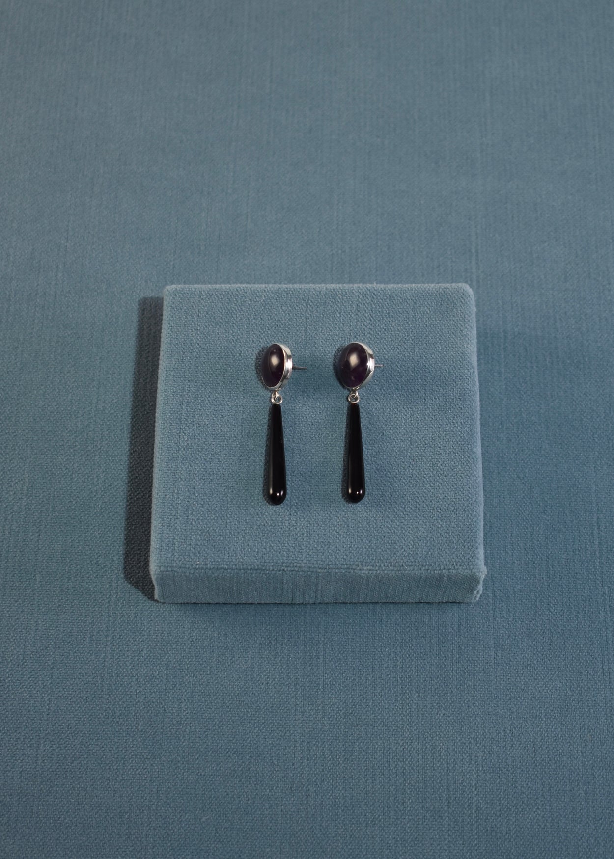 Amethyst Onyx Earrings