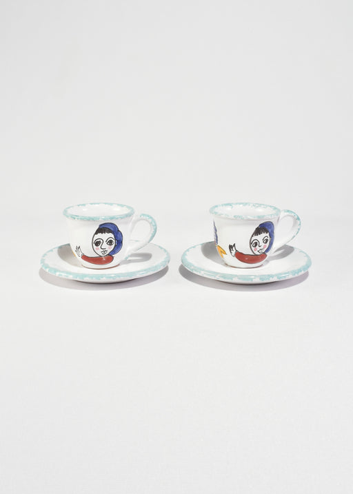 Italian Painted Espresso Set