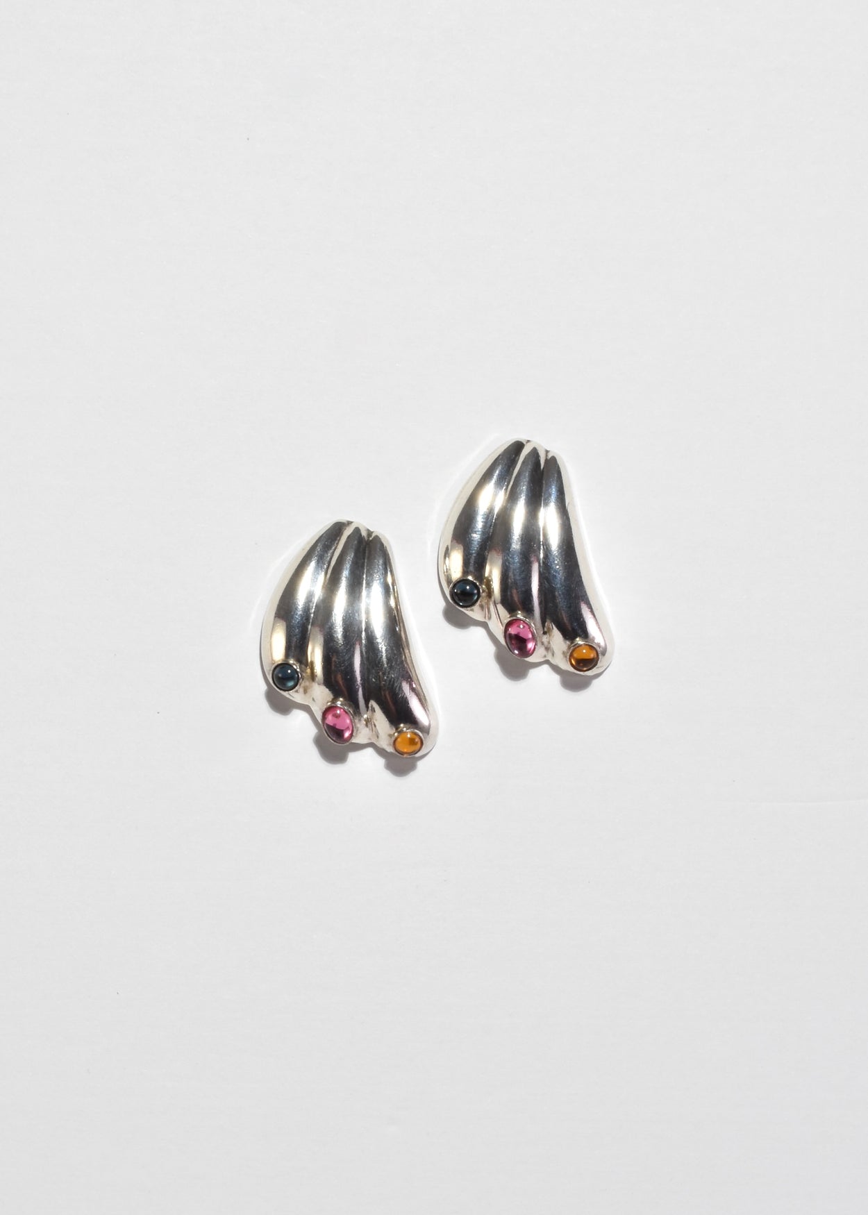 Colorful Ribbed Earrings