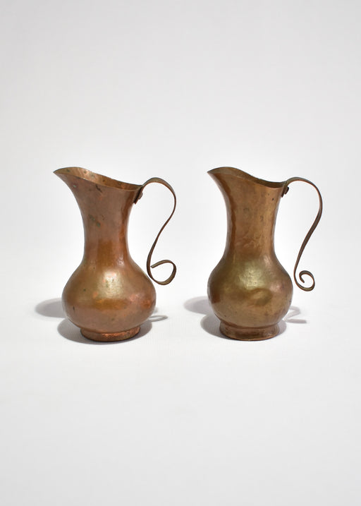 Hammered Copper Pitcher Set