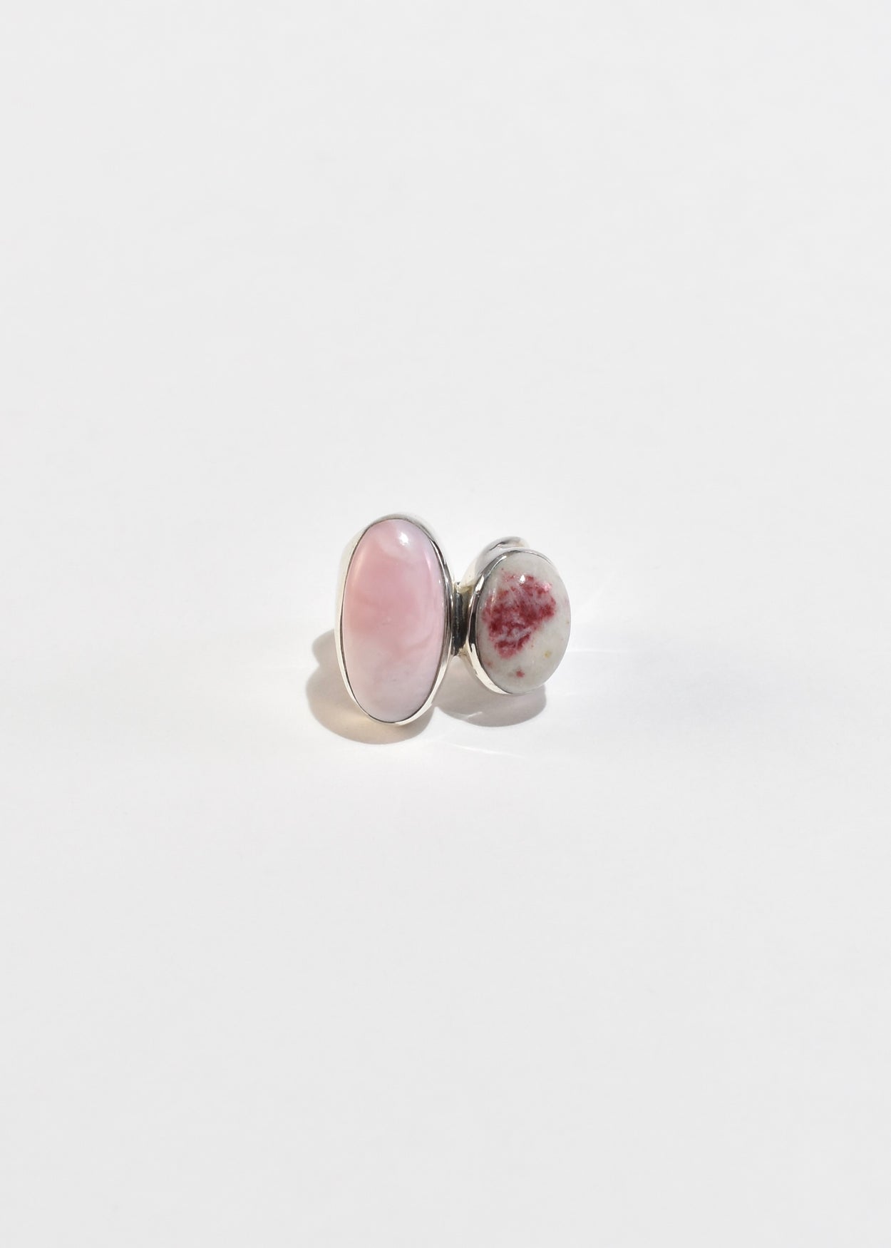 Asymmetrical Pink Stone Ring