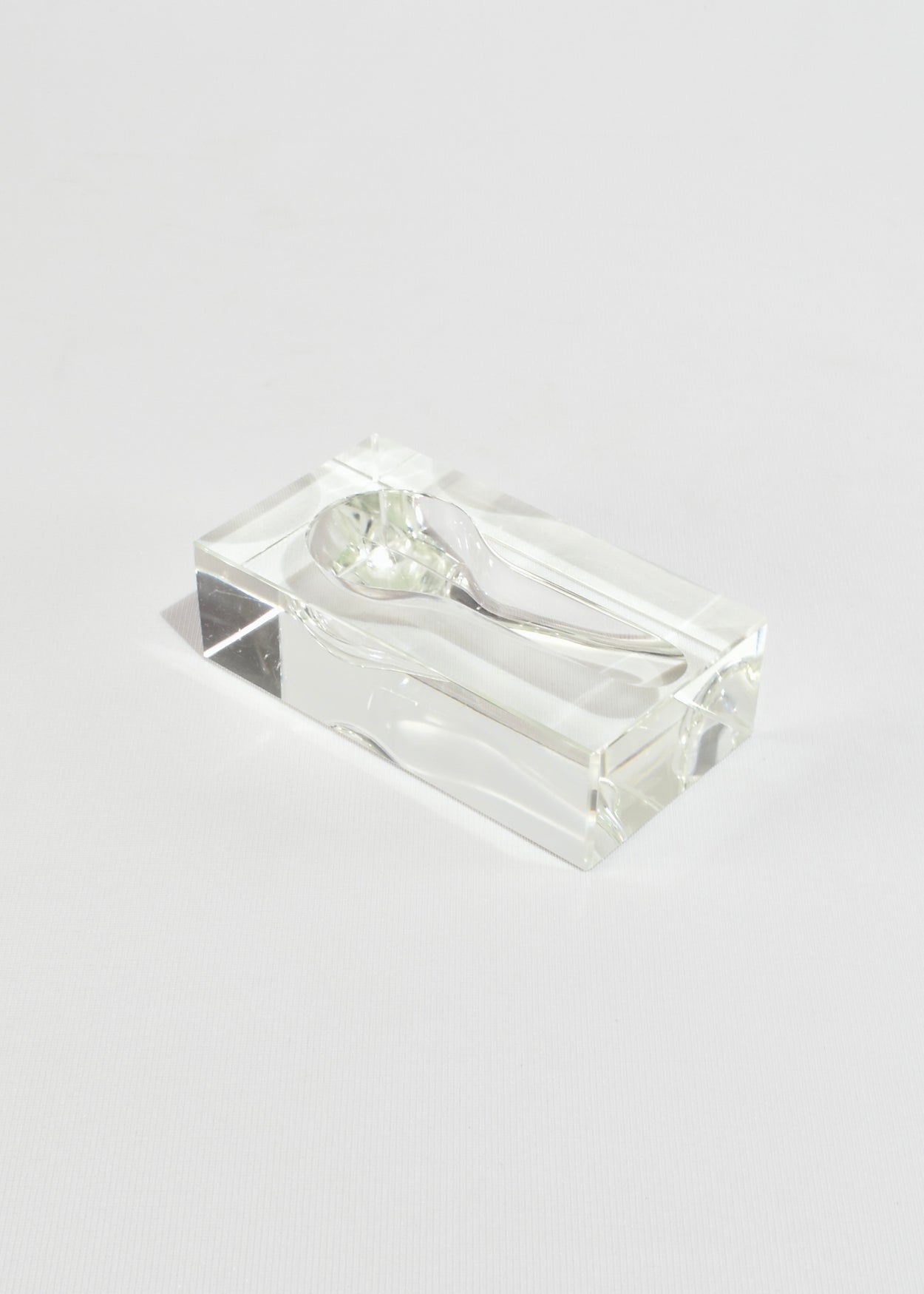 Carved Crystal Ashtray