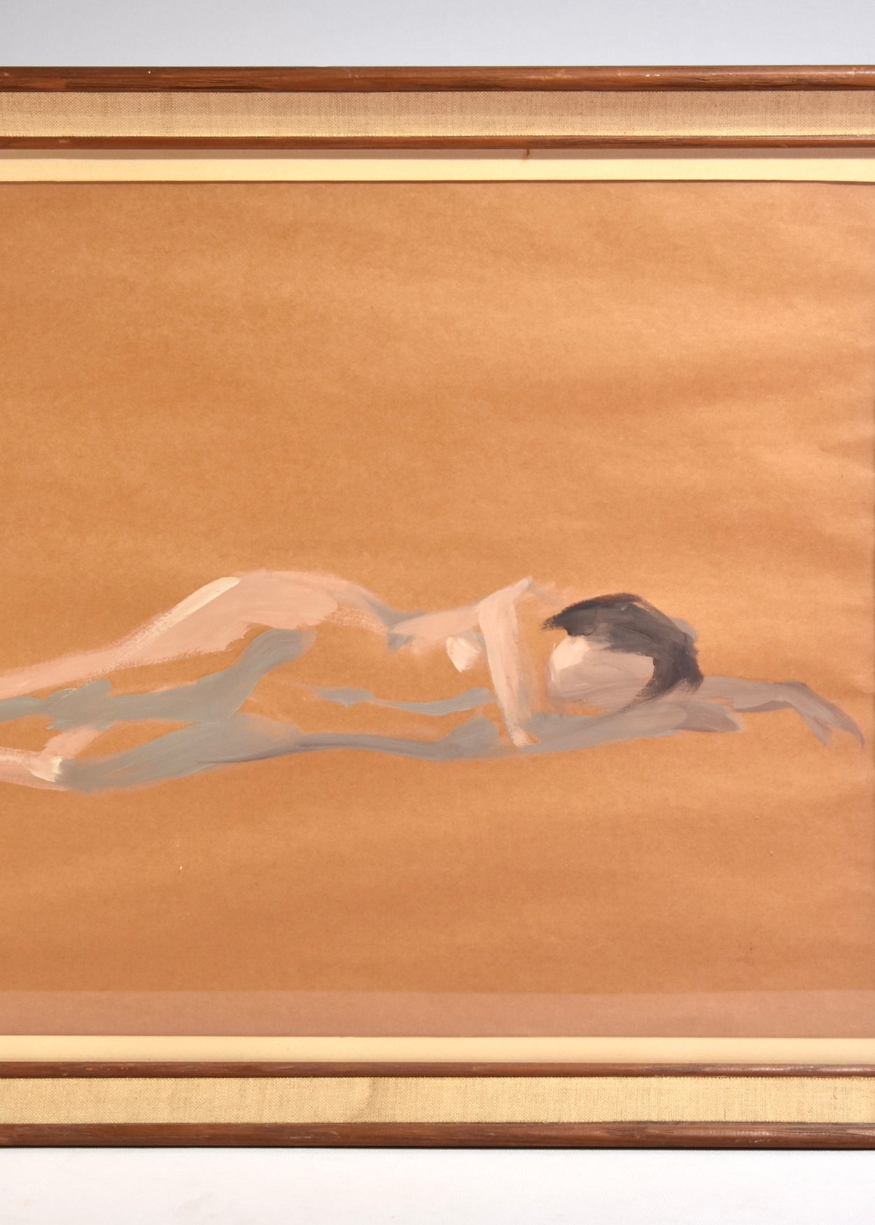 Reclining Nude Painting, Framed