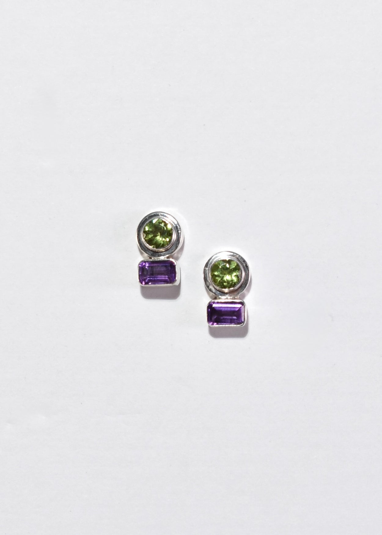 Amethyst Peridot Earrings