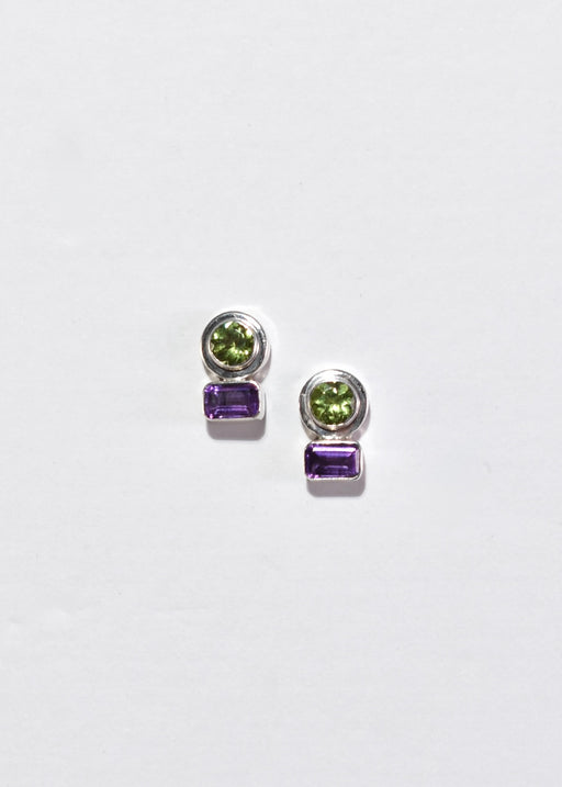 Amethyst Peridot Earrings
