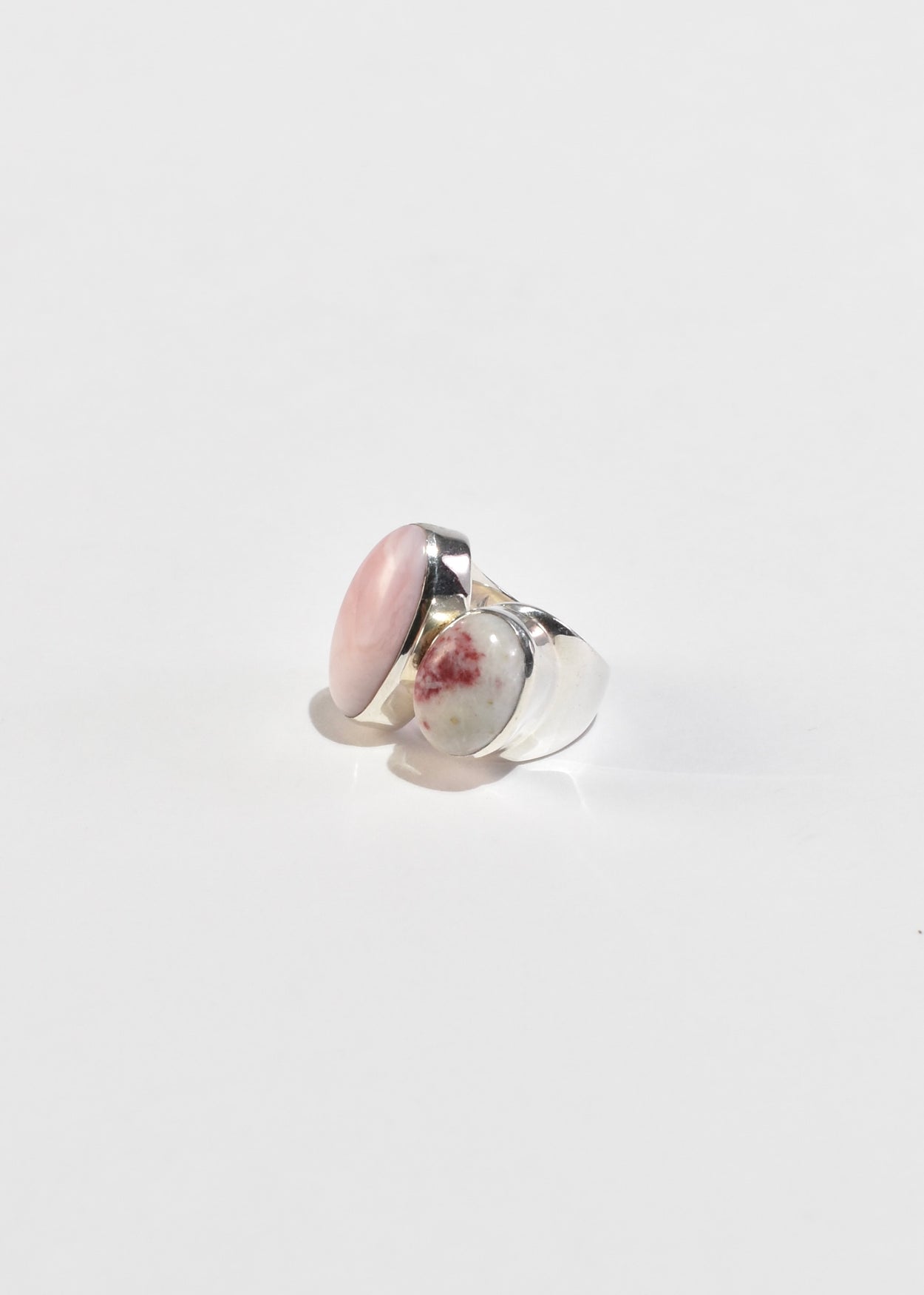 Asymmetrical Pink Stone Ring