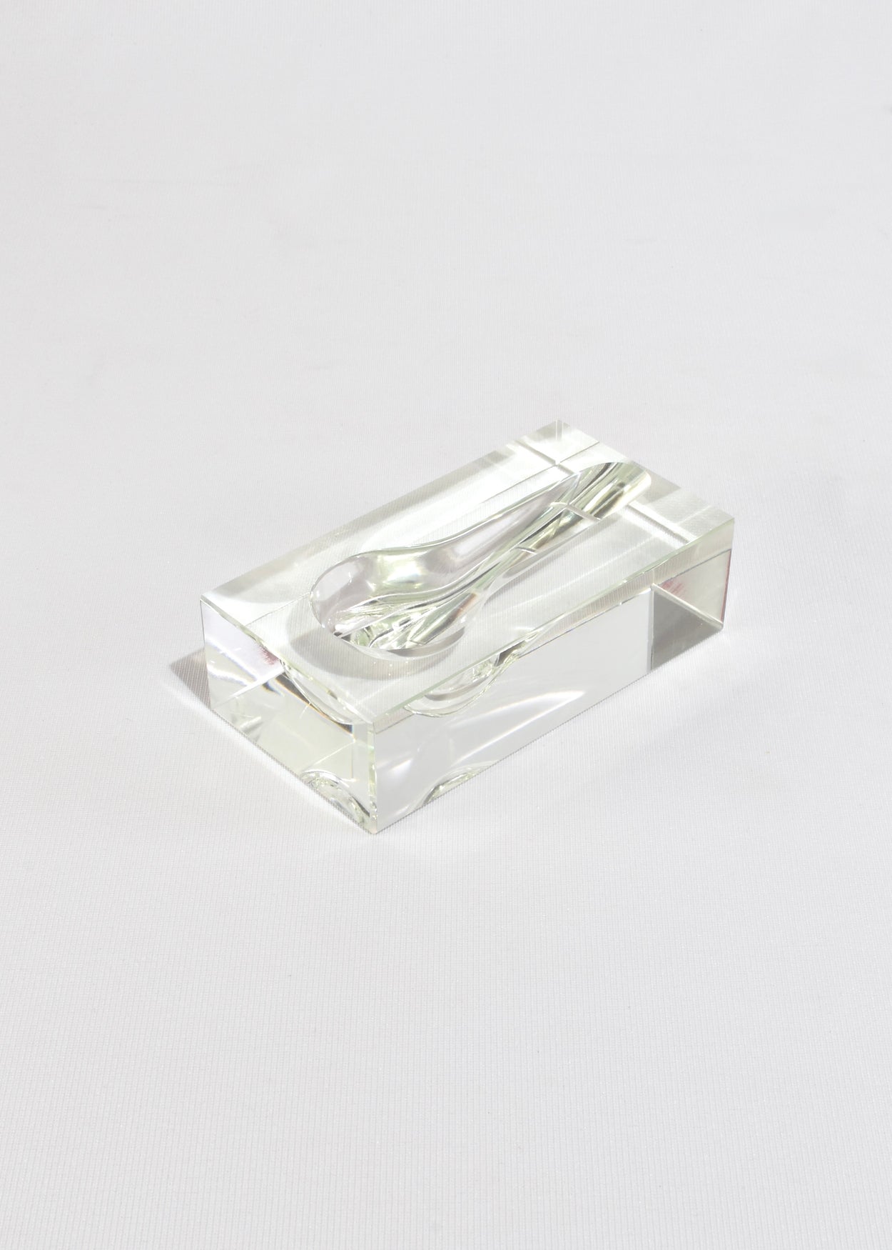 Carved Crystal Ashtray