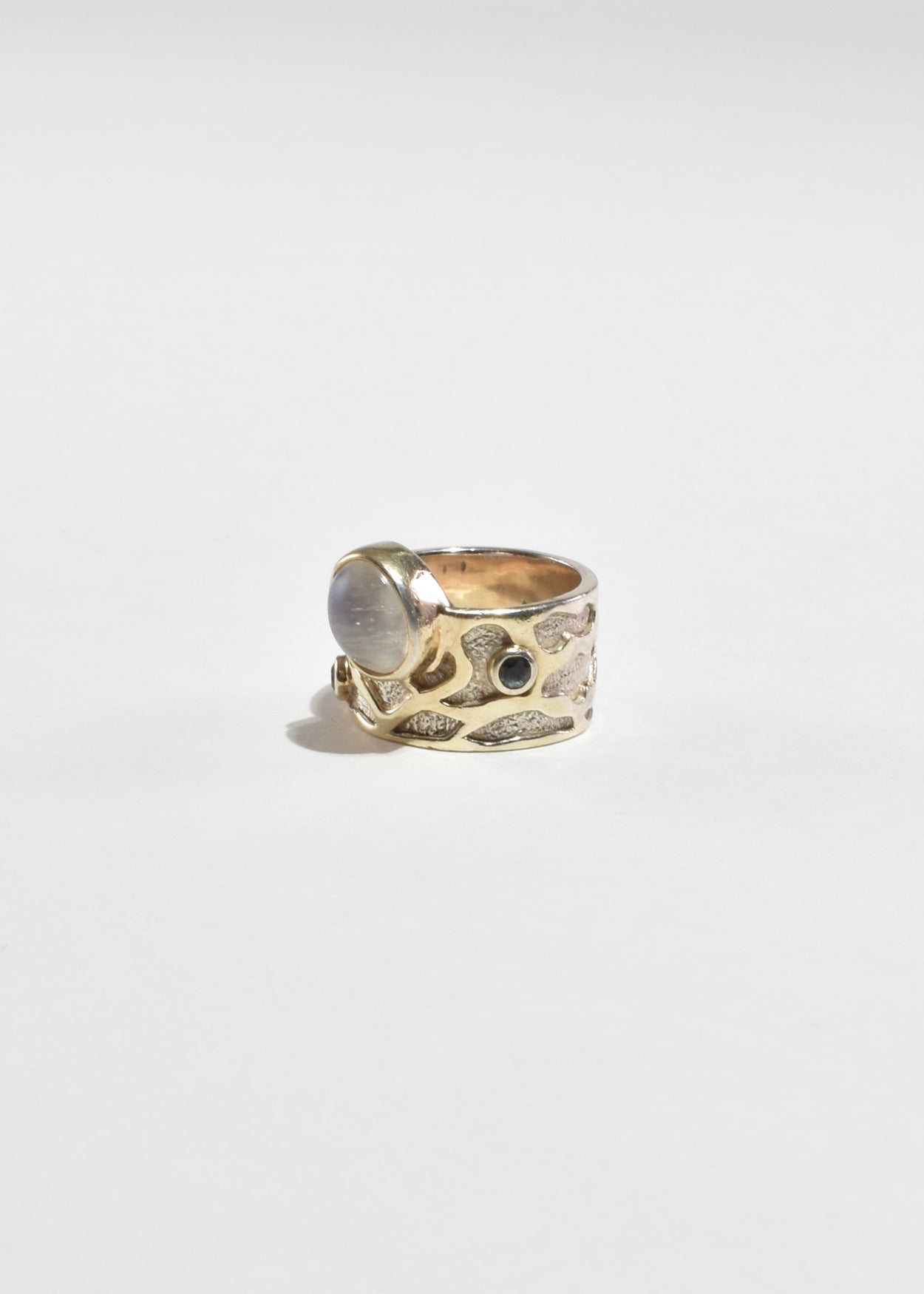 Arts & Crafts Moonstone Topaz Ring