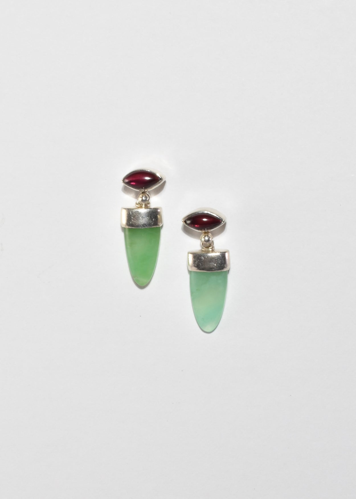 Garnet Fluorite Earrings