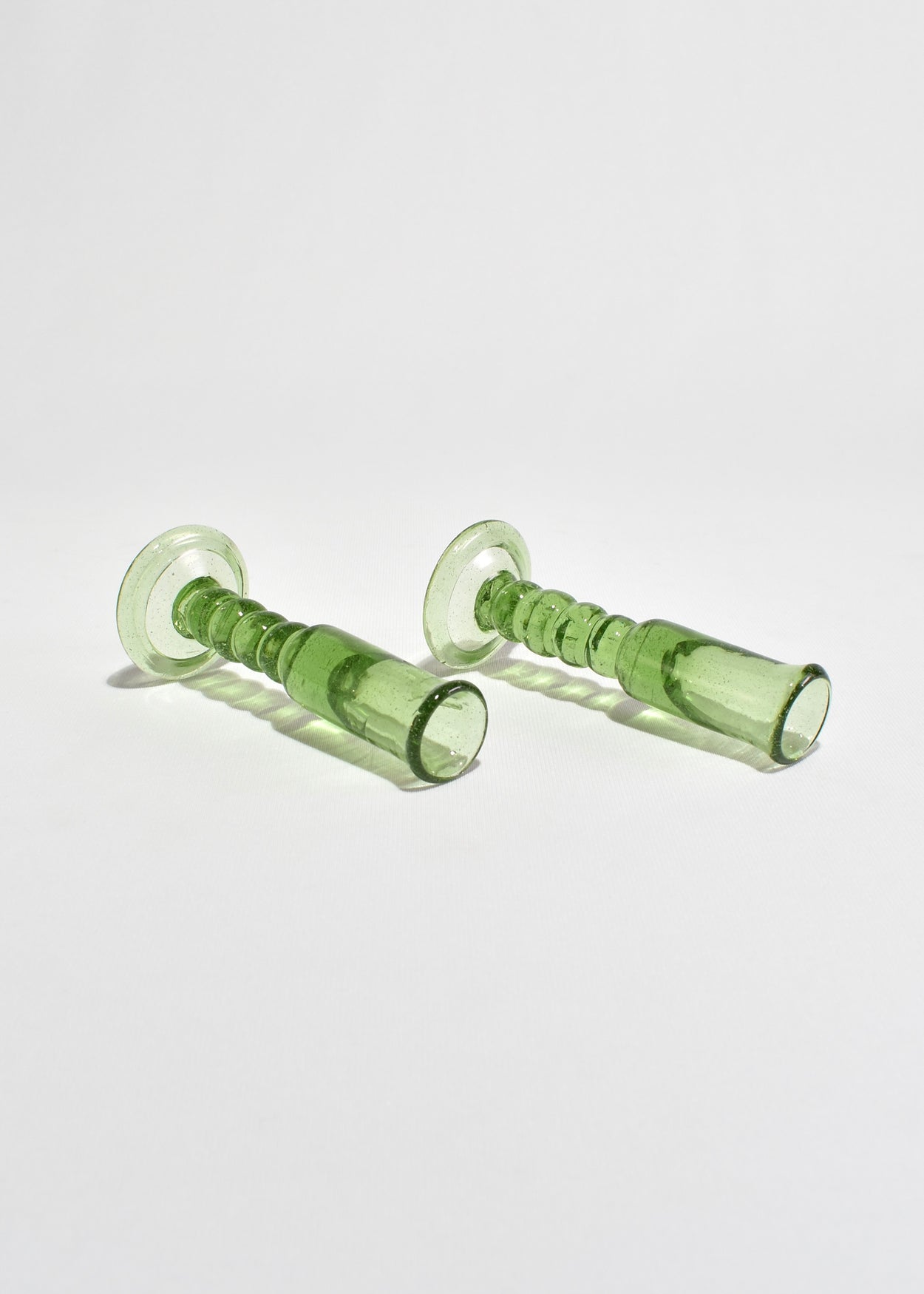 Green Candleholder Set