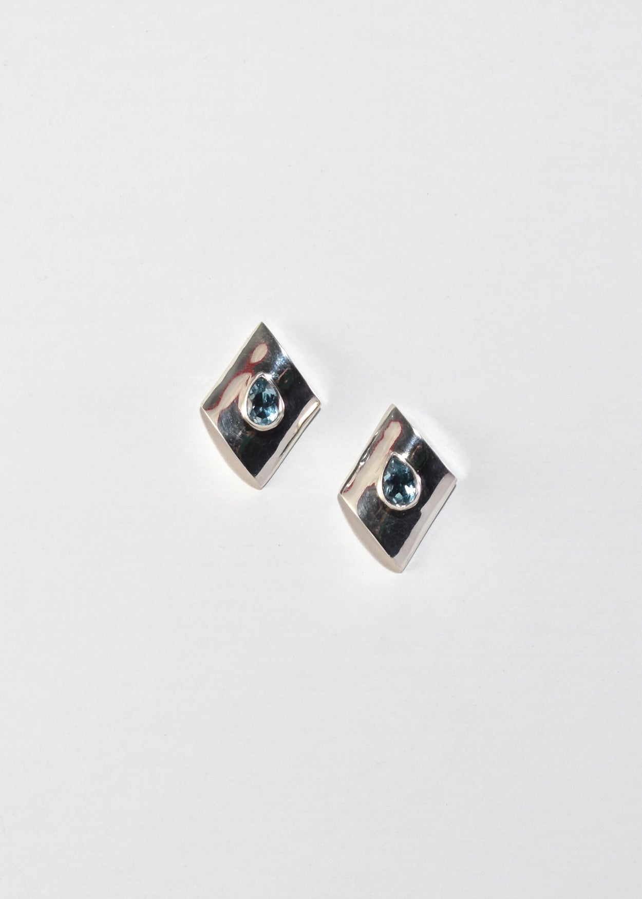 Blue Topaz Teardrop Earrings