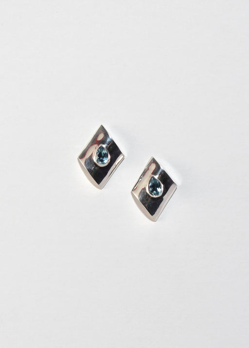 Blue Topaz Teardrop Earrings
