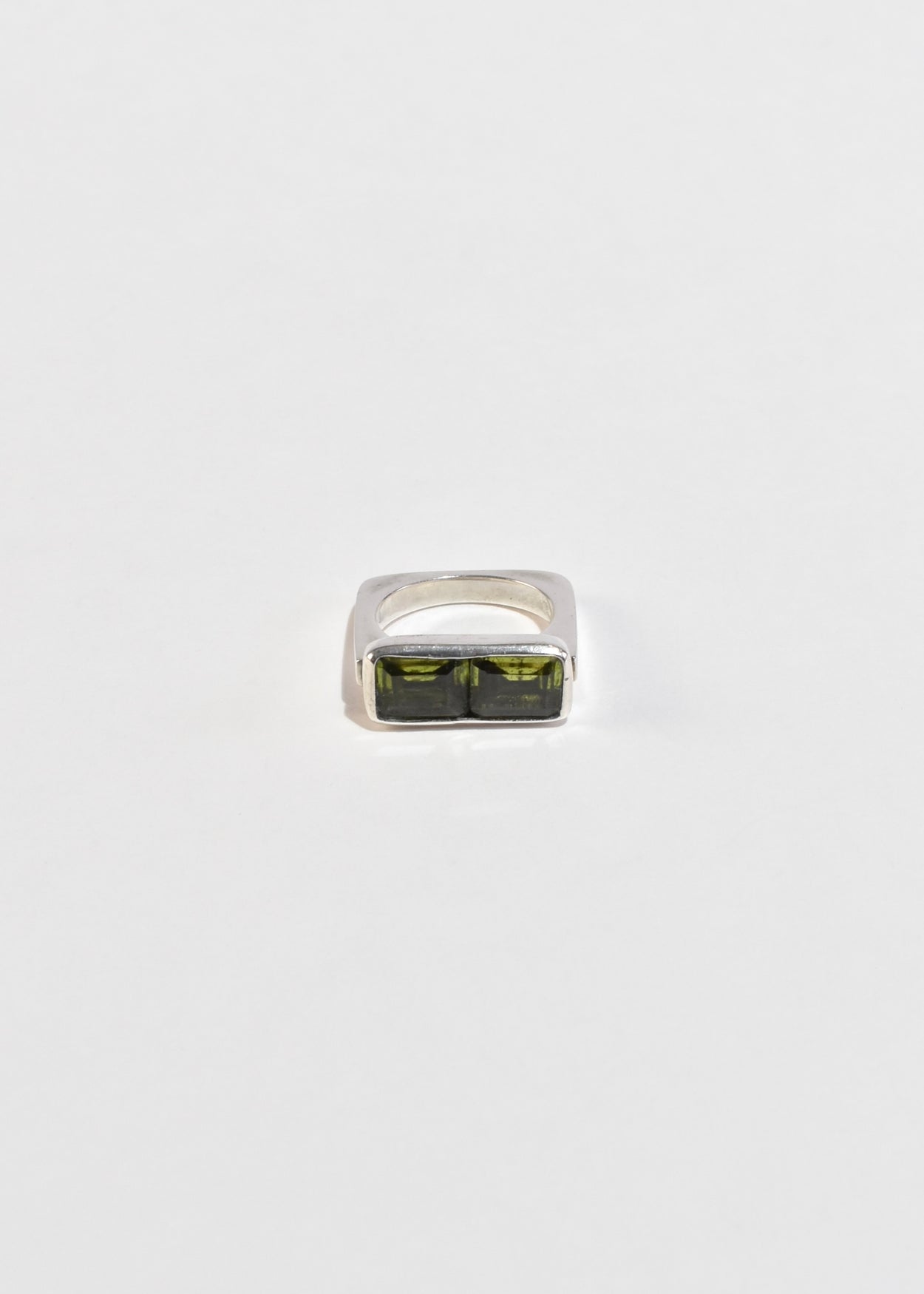 Faceted Peridot Ring