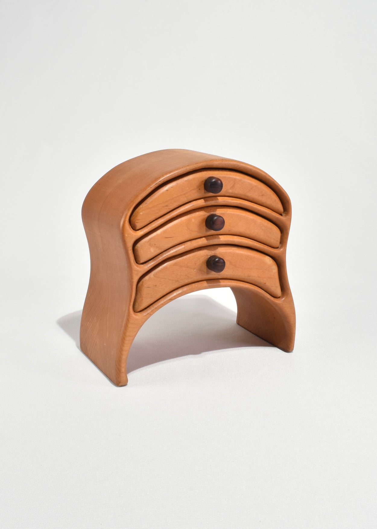 Curved Wooden Jewelry Box