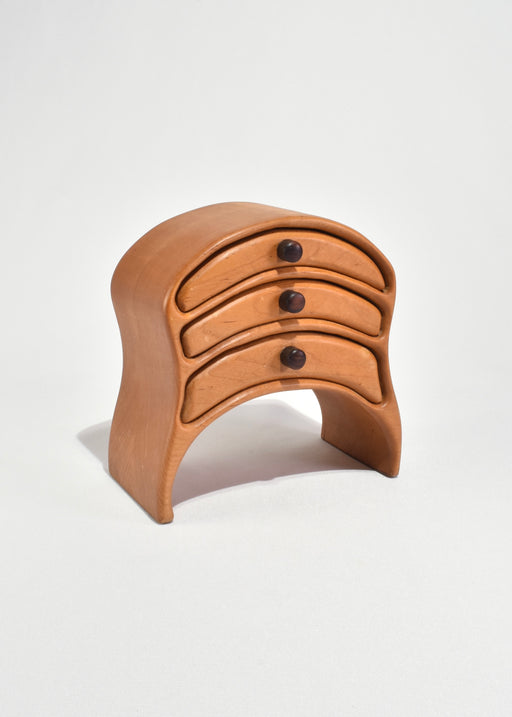 Curved Wooden Jewelry Box