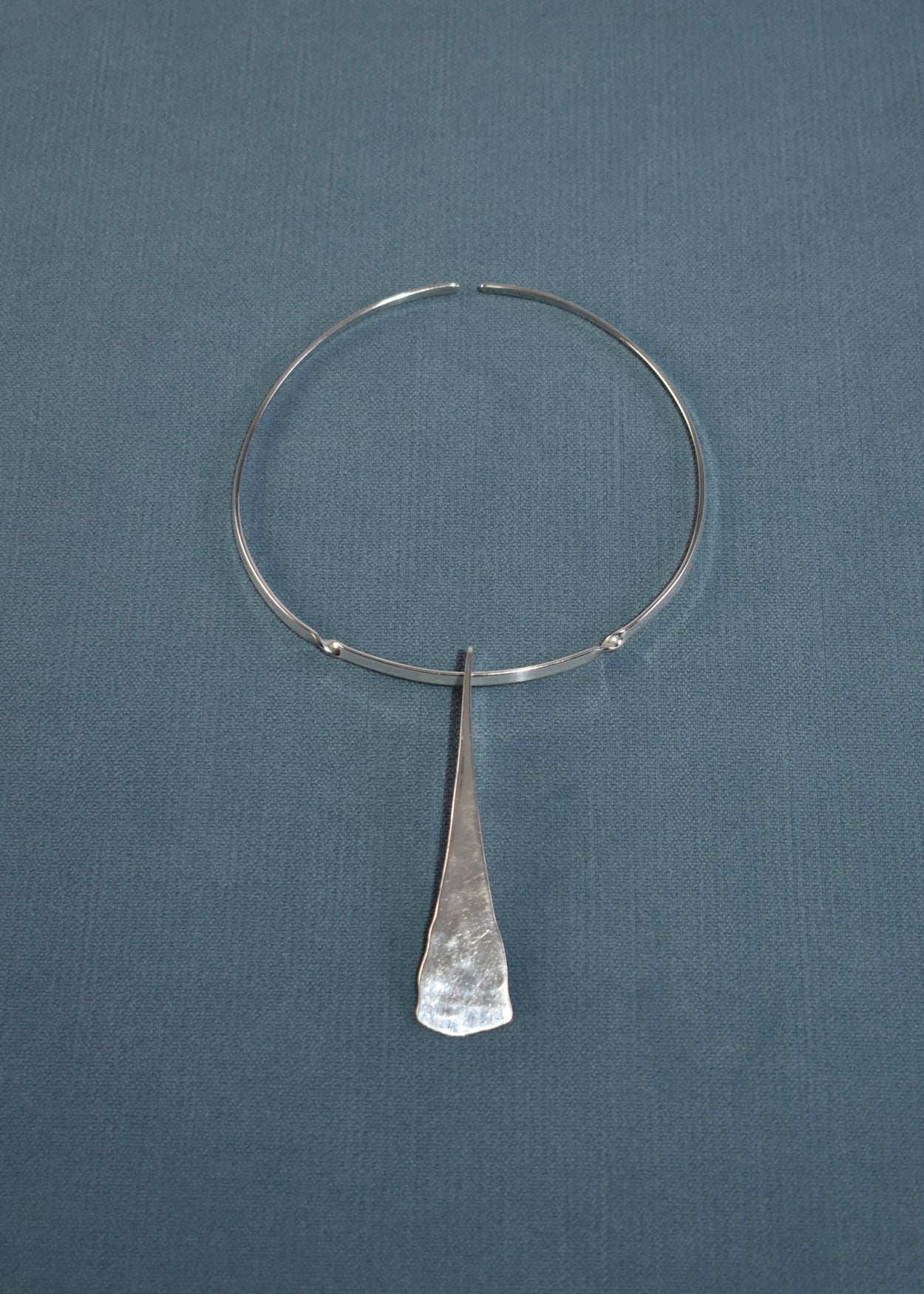 Sculptural Sterling Collar Necklace