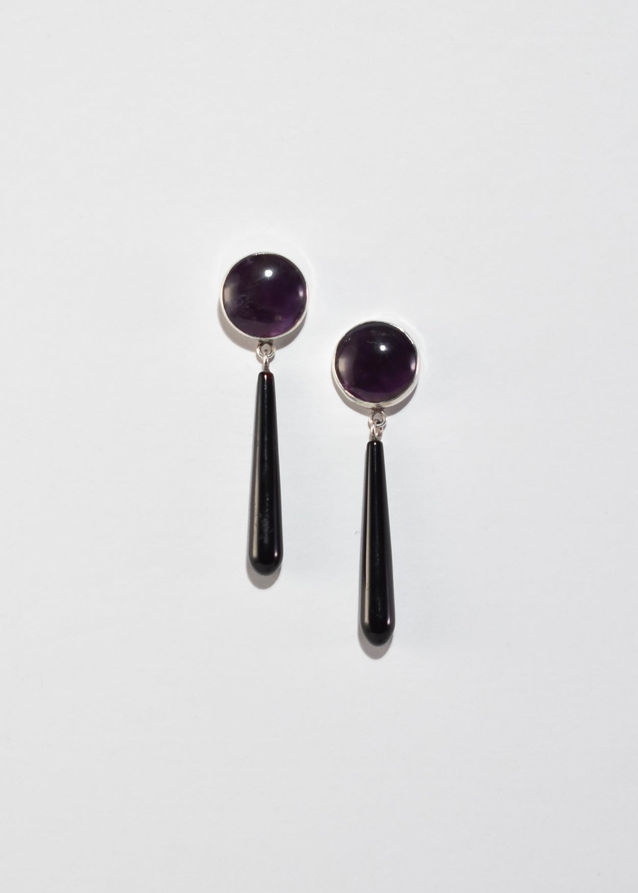 Amethyst Onyx Earrings