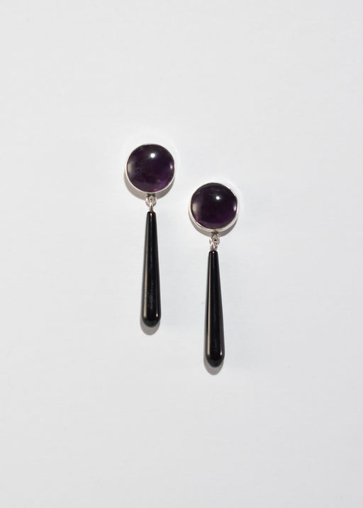 Amethyst Onyx Earrings