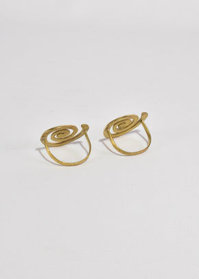 Brass Spiral Napkin Rings