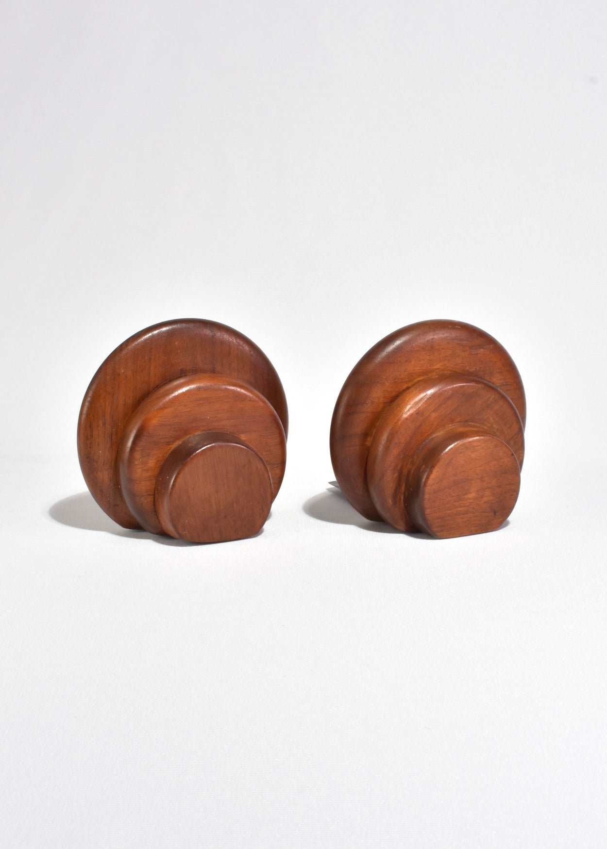 Rounded Wooden Bookends