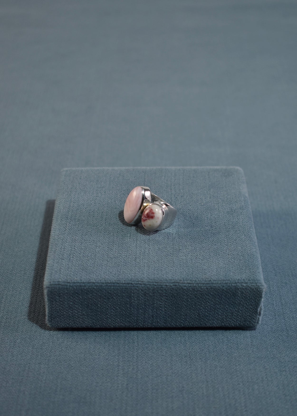 Asymmetrical Pink Stone Ring