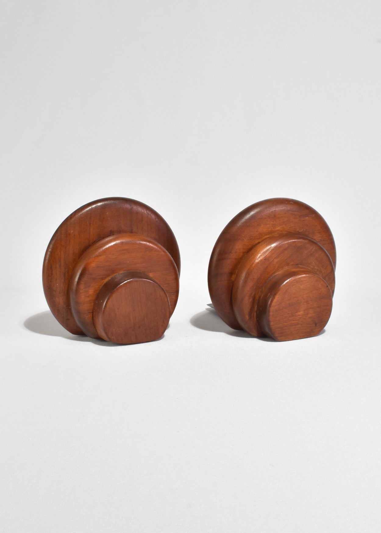 Rounded Wooden Bookends