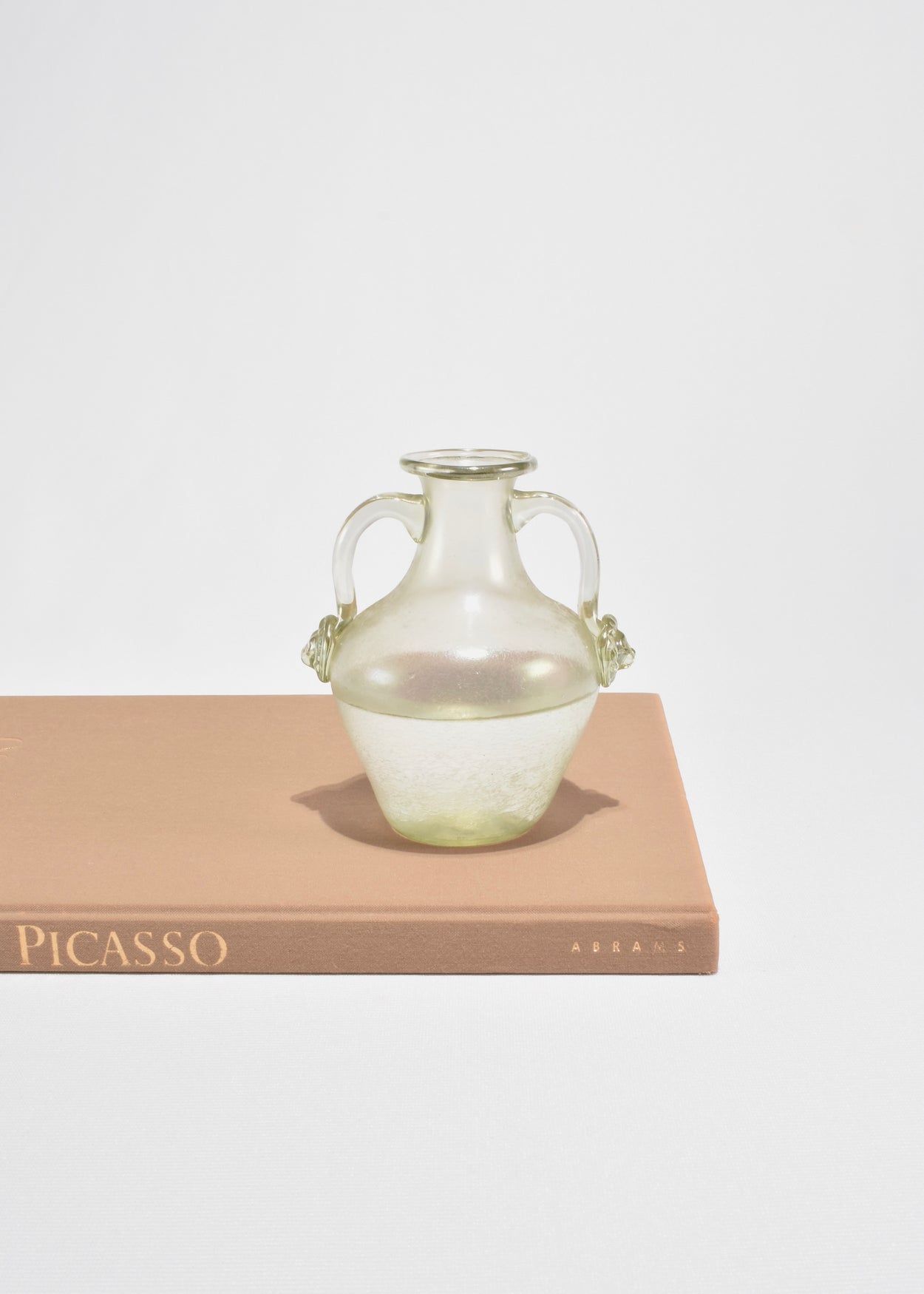 Iridescent Green Amphora Vase