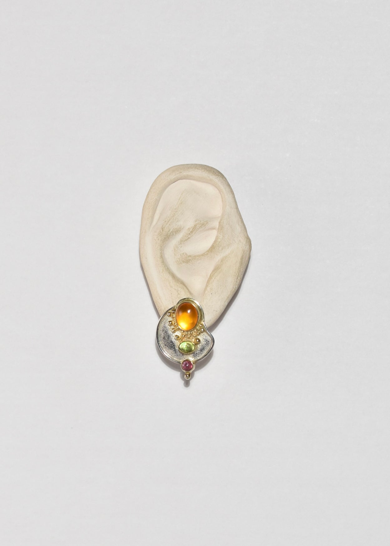 Amber Peridot Tourmaline Earrings